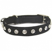 Quality Crystal Velvet Cat Collars | Black